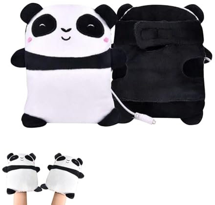 Recitem USB Beheizte Handschuhe,Winter Hände warme Handschuhe, Touchscreen Handschuhe Winterhandschuhe Sport Warme Handschuhe, Laptop, Büro, Arbeit für Indoor und Outdoor (Panda)