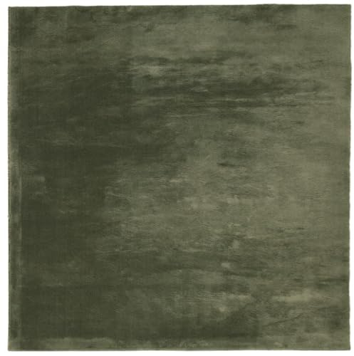 vidaXL Teppich HUARTE Kurzflor Weich und Waschbar Waldgrün 200x200 cm