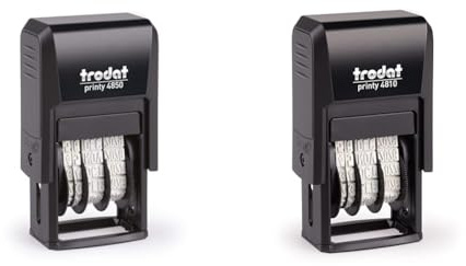 Trodat Stempel Printy 4850/L1 mit Datum und Deutschem Text EINGEGANGEN & Kleiner Datumsstempel Printy 4810 – Selbstfärbend, Deutsche Monate, Schrifthöhe 3,8 mm, Abdruck Schwarz