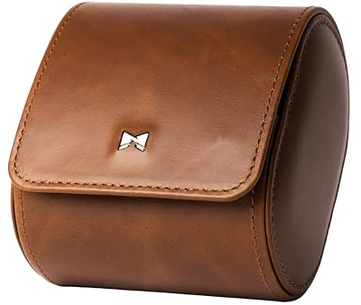 Gentleman's Uhrenbox (Dark Brown) – Ideale Aufbewahrung für Ihre Zeitmesser – Optimaler Schutz & Eleganz - Flexibles Kissen – Uhrenbox Herren