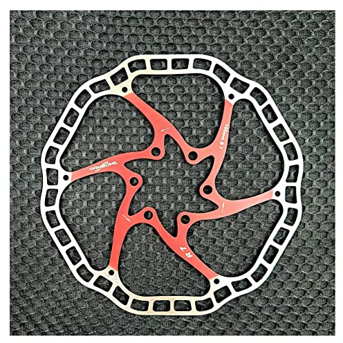UIOPPOI Mountainbike Scheibenbremsrotor 160 mm MTB 6 Schrauben Bremsen Scheibe BMX Fahrrad Edelstahl Rotoren (Farbe: Rot, Größe: 160 mm)