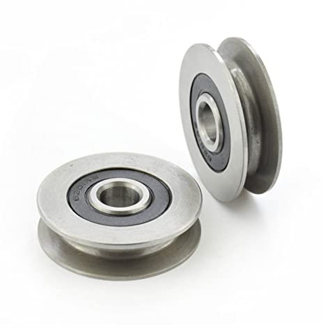 Schwerlast-Riemenscheiben, Rollenrad-Lagerrad, 12 * 50 * 13 mm Lagerstahllager, U-Rillen V-Rundboden, 5 cm Riemenscheibe, 6 mm Führungsrad, Drahtseil-Heberad(10mm)