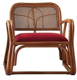 Wfxjyg2223 Rattan-Akzentstuhl, Rattanstuhl, Teetisch, Balkon, Einzelsofa, Rückenlehne, Stuhl, Sub, Vintage-Rattan-Sessel, Sub, Rattanstuhl für drinnen und draußen
