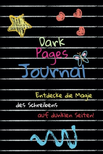 Dark Pages Journal: Entdecke die Magie des Schreibens auf Dunklen Seiten!: Schwarze Blätter mit Weißen Linien – Perfekt für Gelstifte, weiße Tinte und Kreative Notizen!