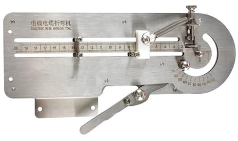 Vituord Plieuse De Câbles Manuelle, Outil De Formage De Câbles en Fil De Fer en Acier Inoxydable, avec Règle Graduée, Contrôle d'angle 30-120°/Peut Plier des Fils Carrés De 2,5 À 25