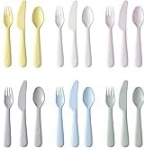 18-Piece Cutlery Set - BPA-Free Plastic Forks, Spoons & Knives in Mixed Colours - Durable, Lightweight & Safe Tableware for & Parties