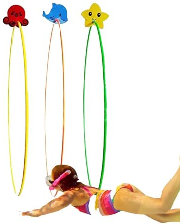Poolspielzeug, Tauchringe, Wassersport-Schwimmen durch die Ringe | 3 x Schwimmreifen für Unterwasserschwimmen, hohe Stabilität beim Schwimmen durch den Tauchring für Mädchen und