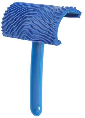 Rullo di Vernice in Gomma Effetto Venature del Legno con Manico, Strumento di Decorazione Murale Fai-da-te per Pittore Fai-da-te e Decorazione Casa, Fornito con Maniglia, Facile