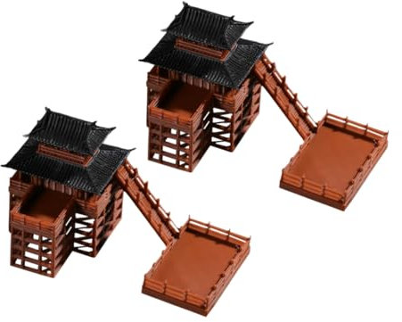 BCOATH 2piezas Mini-pabellón De Hadas Decoración De Bonsái Estatua De Pagoda Accesorio De Jardín Compacto