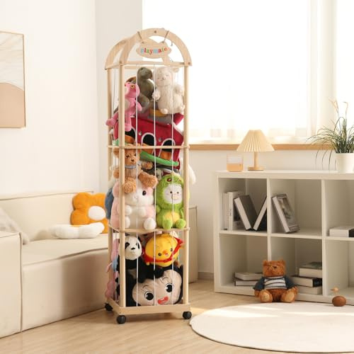Stofftier-Aufbewahrungs-Organizer, Zoo-Spielzeughalter für Kinderzimmer, Spielzimmer, Schlafzimmer