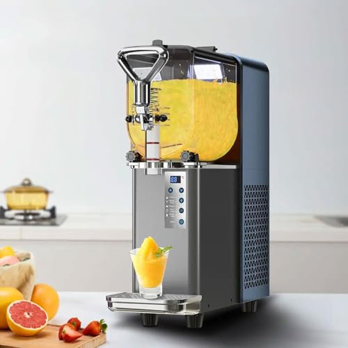 Macchina per Granite Elettrica Commerciale, Macchina per Gelato Soft da 4 Litri, 5 Programmi Preimpostati, Display a LED, Non Necessita di Ghiaccio, per Bevande Ghiacciate, Frullati
