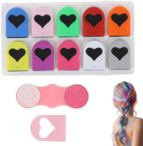 YUNYU 10 Colors Washable & Temporary Hair Chalk Set - Vibrant Non-Damaging Hair Color for Cosplay, Costume Props, Fan Events, Hair Extensions/Wigs Styling