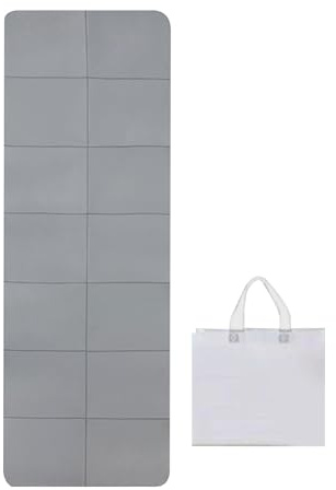 Alfombra de Yoga Plegable para Viaje,Tapete Antideslizante para Fitness de 6 mm - Colchoneta de Yoga Antideslizante Plegable con Bolsa de Almacenamiento para Gimnasio Estudio Casa Exterior