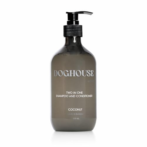 Doghouse Nordic Hundschampo & Balsam 2-i-1 Kokos– Vegansk Formula med Aloe Vera för Silkeslen Päls, Skonsam Rengöring för Alla Hundraser, 500 ml