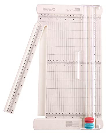 RadianceBiz Cortador de Papel Tablero de Plegado Cuchilla Guillotina Plástica Herramienta de Corte Precisa Adecuada para Oficina Sobres Libros Invitaciones