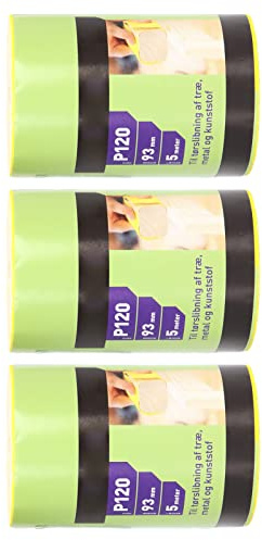 AKLOSIPY 3 Rolls 120 Grit Sandpaper for Polishing Tools - Versatile Abrasive Sheets for Furniture, Wood, and More