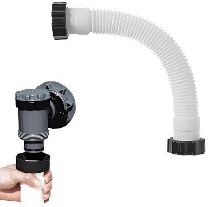Schlauch für Poolpumpe – flexible robuste Rohrteile | Schnellanschluss Bodenpool Ersatzschläuche, für Schwimm-Wartung, Whirlpools, Filtration, Rückspülen, Staubsaugen, Reinigung