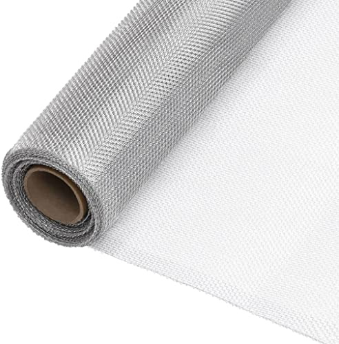 Foknhdi Moustiquaire en aluminium - 100 x 2000 cm - Argent inoxydable - Maille fine - Pour fenêtre, porte, parterre surélevé - Lapin - Volière - Design moderne et durable - Pour jardin, balcon