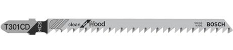 Bosch 3x Stichsägeblatt T 301 CD | für Weichholz, Sperrholz, Länge 117 mm, Professional Zubehör Stichsäge