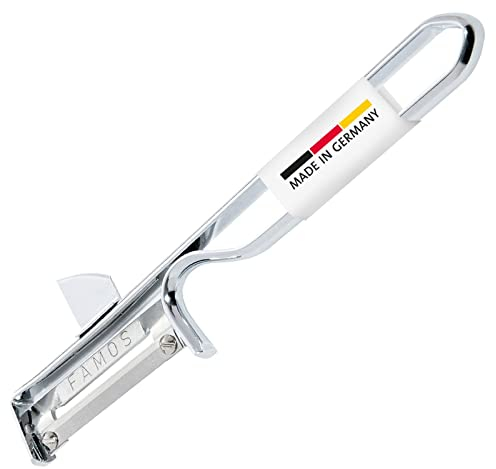 Westmark Universal-Sparschäler/Pendelschäler mit geschärftem Ausstecher, Edelstahlklinge, Famos, Metall/Verchromt, 106122E1