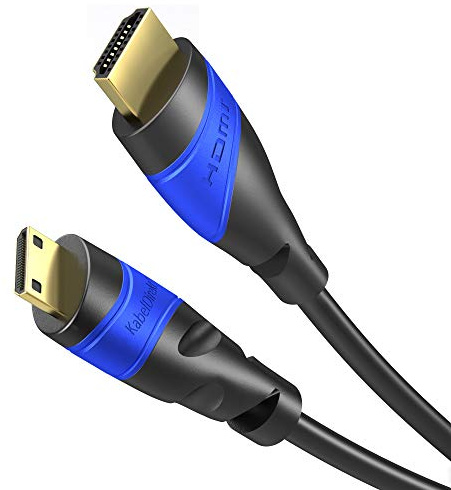 KabelDirekt – Mini-HDMI-Kabel – 1,5m – In Deutschland entwickelt (HDMI zu Mini-HDMI, bidirektional, 4K@60Hz Ultra HD, High Speed HDMI mit Ethernet, für Tablets/Kameras/Camcorder)