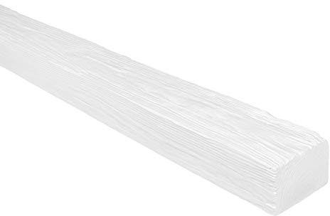 DECO WOOD Deckenbalken ED107 aus Polyurethane, 2m Länge, PU Balken Holzoptik (weiß - 9x6cm) Wandbalken Hartschaum Deckenverkleidung