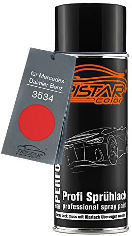 TRISTARcolor Autolack Spraydose für Mercedes/Daimler Benz 3534 Feuerrot | Fire Red, Basislack, Sprühdose 400ml