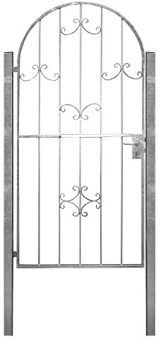 Gartentor Komplett Set Metalltor Gartentr Pforte Hoftür inkl Pfosten Zylinder (Saturn)