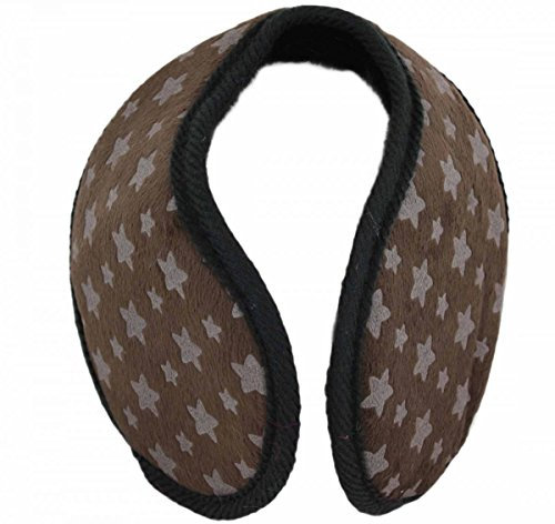 Sonia Originelli Ohrenwärmer Sterne Ohrenschützer Earmuffs Unisex Farbe Braun