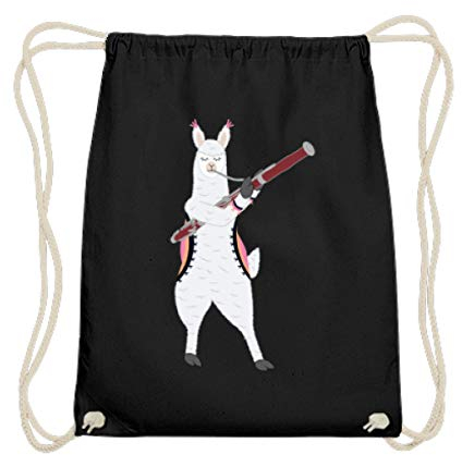 Chorchester Ideal für Fagott und Alpaka Fans - Baumwoll Gymsac -37cm-46cm-Schwarz