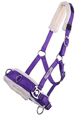 ARBO-INOX® -Kappzaum - Halfter - Nylonhalfter - 6 Farben und 4 Grössen (lila, Full Warmblut)