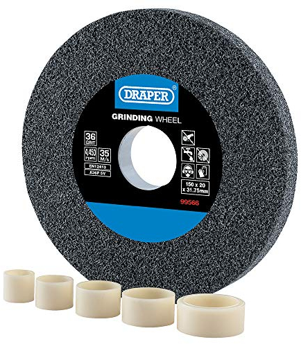 Draper 99566 - Mola da banco in ossido di alluminio 36G (150 mm x 20 mm)