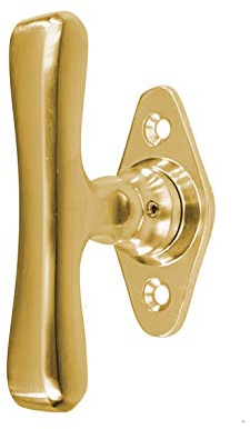 Antikas - Fensterolive Messing patiniert - Fenstergriff, Fensterbeschläge - 9,0x5,3 cm