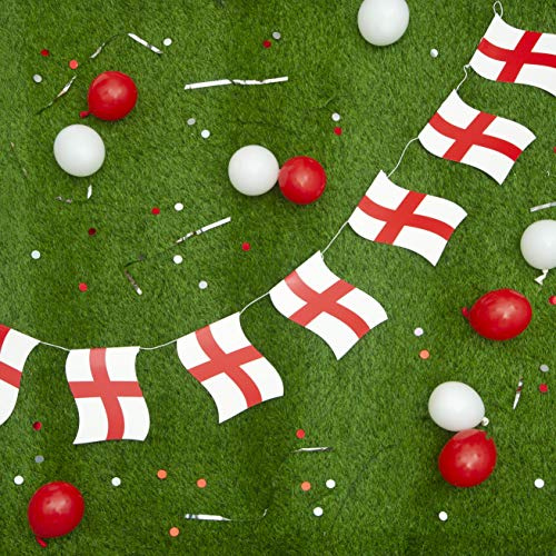 England St George's Flag Bunting - 5 metres - World Cup, Sporting Events, Street Party, Birthdays and any Celebrations