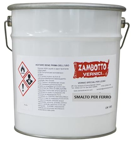 Vernis pour fer de finition à solvant satiné RAL pour intérieur et extérieur (10 L, RAL 2000 orange)