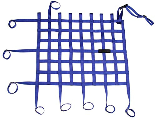 Reti di Sollevamento in Poliestere - Rete di Protezione per Finestrini per Auto da Corsa, Rete di Protezione Anti-collisione di Sicurezza per Veicoli Fuoristrada (Color : Blue)