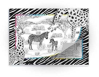 Limonia 12 Mandalas je 25 Blätter DIN A6 Safari Malbuch Set Mitgebsel Mitbringsel Gastgeschenk zum Kindergeburtstag Fest Motto-Party Reise für Teens Mädchen Jungen Kindergarten Schule
