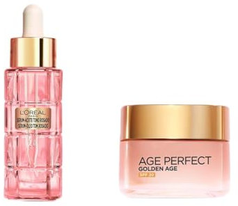 L'Oréal Paris Rutina Golden Age Serum y Crema SPF para Pieles Maduras