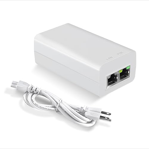 10Gbps PoE+ Injector 30W IEEE802.3at/af Compliant, Supplies PoE(15.4W) or PoE+(30W) Power Over Ethernet Distances Up to 328ft, PoE Injector Adapter for Camera/Access Point/IP Phones, EN30GT-10