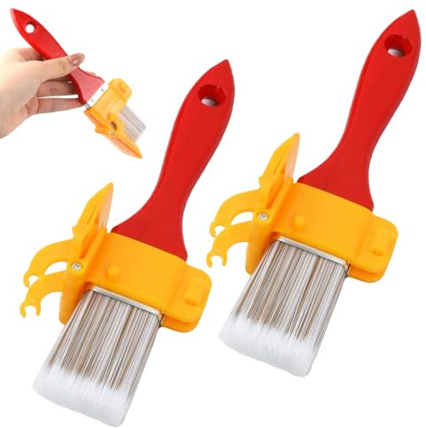 2 Pezzi Taglio a Pennello Pennello per Pittura Pennello Professionale Strumenti per Tagliare la Vernice Pennello per Bordi per Casa, Ufficio, Stanza, Soffitti