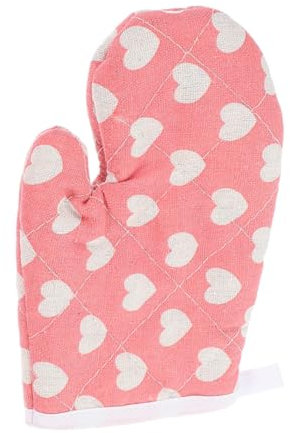 Alipis Heat Resistant Oven Mitts Cotton Washable Kitchen Gloves for Cooking and Outdoor Use Non-slip Hand Protection Gloves Pink