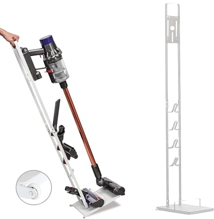 Staubsaugerhalter Kompatibel Mit Dyson V15, V12, V11, V10, V8, V7, V6 – DC45, DC35, DC58, DC59, DC62, DC74 – Bodenaufbewahrungs-Organizer Mit Rädern Ohne Bohren Der Wand