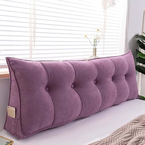 Generisch Dreieckiges Keilkissen Rückenlehne Lesekissen Bett Bett-Rückenkissen Keilkissen Bequemes Großes Lesekissen für Bett und Sofa Wandkissen Rückenkissen zum Anlehnen im Bett,E,100 * 50 * 20cm