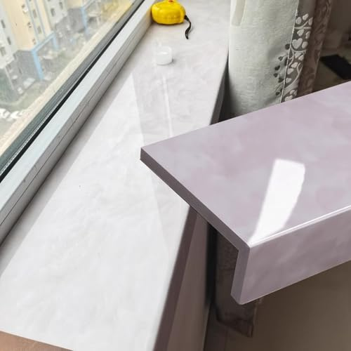 Copertura Davanzale Copertura Impermeabile per Davanzali, Finitura per Piastrelle in Acrilico PVC per Finestre, Protezione per Davanzali di Casa Lunga 60-180 Cm, Facile da Pulire(L160cm x W40cm(63 x