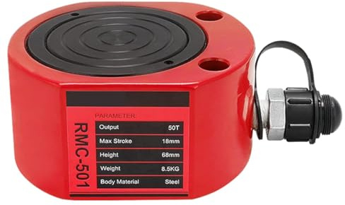 Hydraulic Cylinder Jack 5-100T, Ultra-thin Lifting Cylinder, 7-20 mm Stroke, Single Acting Hydraulic Ram, Industrial 50T Capacity Lifting Jack
