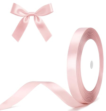 G2PLUS Pastellrosa Satinband 10mm: Dekoration Geschenkband, 22m Schleifenband zum Bastel, Dekoband für Geschenkverpackung, Dekoration