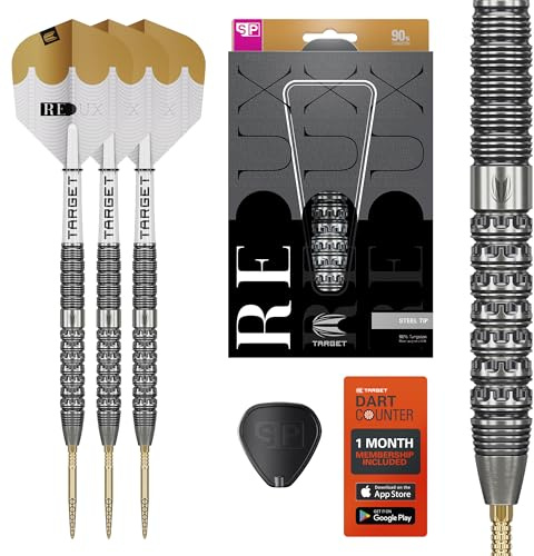 Target Darts Redux 90% Tungsten Swiss Point Steel Tip Dart Set (Barrel 01/02/03), 22G/23G/24G/25G/26G | Pro Ultra Nr. 6 Flights & Pro Grip Tag Shafts, DX Points Gold & SP-Werkzeug inklusive