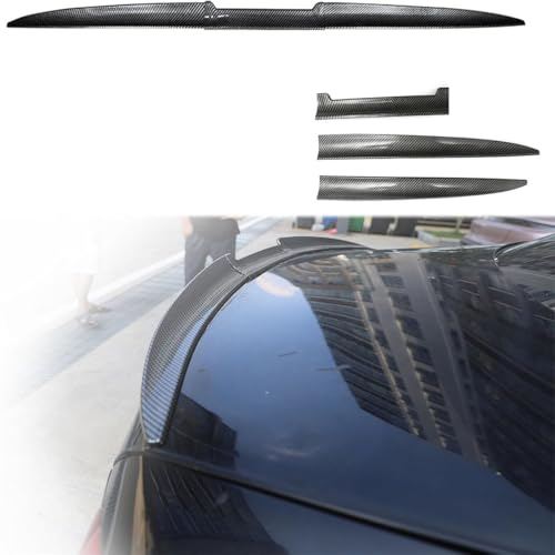 Auto Heckspoiler für BMW 4er F36 Gran 2014-2020, Heckspoiler Spoilerlippe Auto Hinten Stamm Spoiler Kofferraumspoilerflügel Heckflügel Spoilerlippe,B/Carbon-Fiber-Black