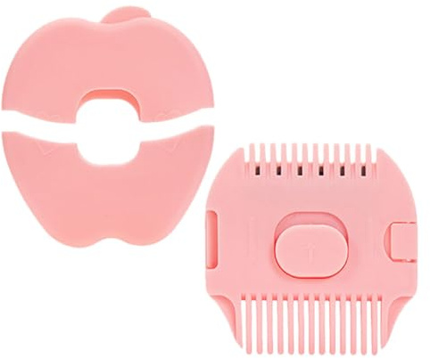 ARTIBETTER Tondeuse à Cheveux pour Garçon et Filles, Peigne à Frange Manuel Rose de Pomme, Sécurisé Anti-coupure, Mini Peigne Tondeuse Portable pour Bébé, Coupe Facile des Cheveux Fins