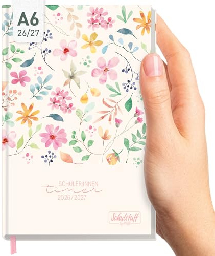 Häfft® Schulstuff Schüler:innen-Timer Mini 2026 2027 A6 Wild Blossoms
